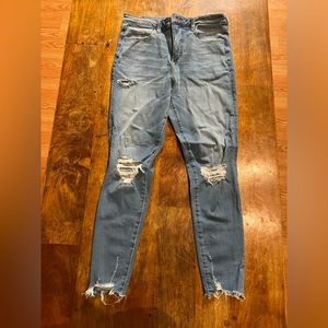 American Eagle Womens Jeans Curvy Hi Rise Jegging Dream Jean Blue 14 Long DF